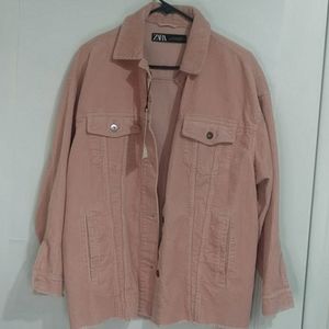 Zara Blush Pink Over-sized Corduroy Jacket